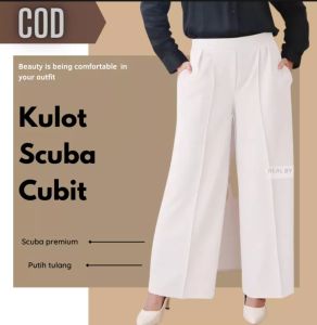 celana kulot cubit scuba premium standar - super jumbo