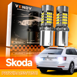2x LED Reverse Light Blub Lamp P21W BA15S Canbus For Skoda Fabia Felicia Octavia Rapid NH1 NH3 Roomster Superb MK1 MK2 MK3 Yeti