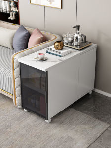 Accessible Luxury Stone Plate Sofa Side Cabinet Living Room Movable Side Table Corner Table Minimalist Modern Coffee Table Cabinet Side Storage Cabinet