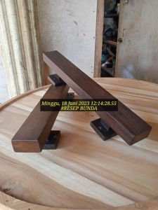 Heandle pintu minimalis kayu jati gagang pintu dan pegangan pintu kayu jati finishing siap pakai