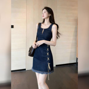 DANTING | Waist-Cinching A-Line Sleeveless Summer New Dress