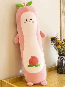 GUAIBUDIAN | Pink Peach Shaped Long Plush Toy Pillow Large