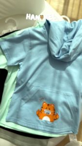 Kaos Hoodie Anak laki laki cowok dan perempuan tangan pendek premium 2 - 8 tahun Model VALEN by HANHEL