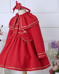 Pettigirl | Pettigirl Christmas Winter Children Girls Red Trench Coat Jacket Kids Outwear Clothes Warm Jacket Coat for Little Girls