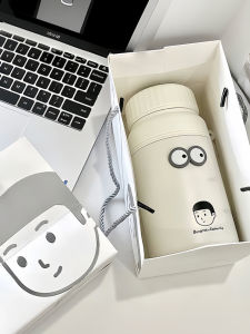 Stainless Steel Thermos Cup for Men Good-looking Large-Capacity Water Cup Women with Tea Compartment Portable Tea Brewing Birthday Gift Cup