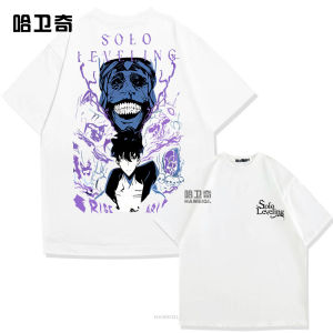 Solo Leveling Anime Cotton Short Sleeve T-Shirt Mens Loose Fit Summer Casual Wear Breathable Printed round Neck Top