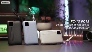 [SG In stock]Remax 3C Power Bank 10000mAh 22.5W 20W Fast Charging Powerbank Dual-Cable Portable Charger (CCC Certified)