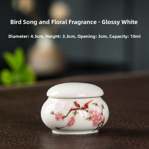 Mini Ceramic Cosmetic Sample Bottles Set High End Skin Care Cream Powder Fragrance Miniature Containers Chinese Style Tea Tools