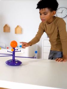 DIY Solar System Projector Planetarium Model Kit Space Sky Planet Projector Rotatable Toy Science Educational Toy Gift for Kids