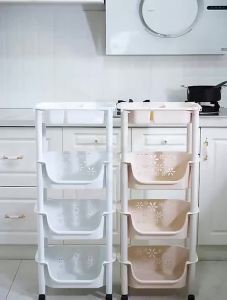 Rollable Kitchen Storage Rack Multi-tier