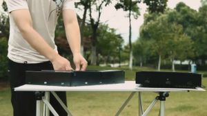 เตาย่าง BBQ ขนาดพกพา 29x36x6.8 มมแคมปิ้ง