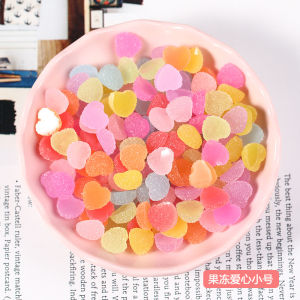 50Pcs 11mm/16mm Heart/Star Shaped Nail Resin Charms Candy Designs Nail Art Flatback Rhinestone For Cute Nail 3D DIY Supplies