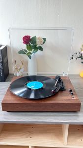 Middix máy quay đĩa Bản ghi vinyl Loa Bluetooth máy hát cổ điển máy nghe nhạc nhà gỗ quà tặng ngày lễ