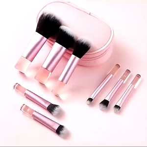 Brush Make Up 1 Set Mini 10 Pcs Lengkap Set Kuas Kosmetik Free Pouch Cantik
