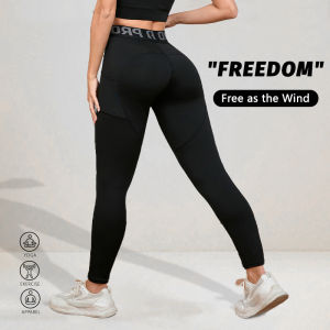 Womens High Waist PRO Yoga Leggings with Side Pockets Butt Lifting Tummy Control Stretchy Breathable Workout Pants for Gym Run