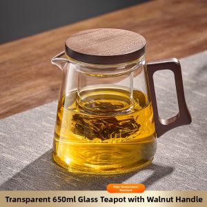 GIANXI | Heat-Resistant Separation Borosilicate Glass Tea Pot Single