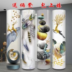 360 Degrees Rotate Shoes Hall Cabinet Balcony Entrance Shoe Rack Modern Creative Minimalist Cabinet Extra Large round Cylinder