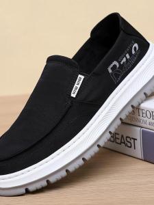 Old Beijing Cloth Shoes Mens New Style Spring Autumn Breathable Quick Dry Thick Bottom Slip-On Anti-slip Soft Bottom Casual Dad Shoes