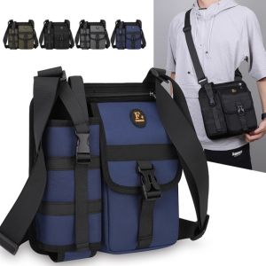 Outdoor Casual Oxford Cloth Single Shoulder Crossbody Bag Water Bottle Bag Anti-scratch Wear-resistant Travel Practical Bag