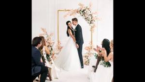 New Style Metal Arch Stand Gold Color Size 5FT 6FT 6.6FT Backdrop Photo Frame Balloon Flowers Holder for Wedding Party Decor