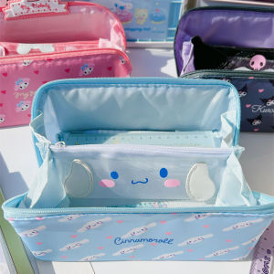 ดินสอสูง กระเป๋าเปิดหมู่ รูปทรง น่ารัก เครื่องสำอาง นักเรียนสาว ความจุมาก ความยืดหยุ่น สีดำ สไตล์ ธรรมชาติ กระดูกที่ 22