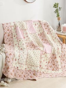 American Style Double-Sided Pure Cotton Patchwork Bedding Single High-End Bed Cover Quilt All Seasons Universal Single Piece