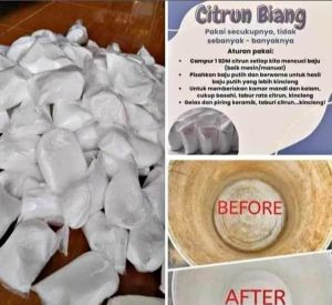 CITRIC ACID CITRUN 250G CITRUN BIANG PEMBERSIH PAKAIAN / TOILET / PEMBERSIH KERAK MEMBANDEL CITRIC ACID CITRUNG CITRUN PEMBERSIH