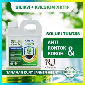 Pupuk Anti Rontok Buah AQUA GREEN 1 Liter Pupuk Silika Plus Kalsium Aktif Mencegah Kerontokan Buah