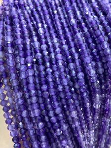 High Quality Amethyst Crystal Beads Sub Loose Beads Bracelet Necklace Thin Chain DIY Crystal Beads Cut Surface String Beads Small Particles Spacer Beads