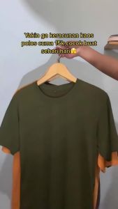 Mang Engkos - [bayar ditempat] baju kaos polos lengan pendek temurah bahan premium slimfit warna warni roundneck cotton combed