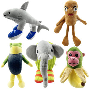 Tung Tung Tung Sahur Plush Funny Tralalelo Tralala Sharks Wear Blue Shoes Stuffed Doll Pillow Toy For Kid Birthday Gifts