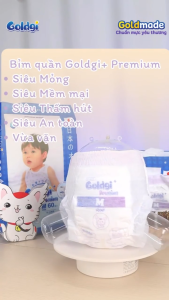 Tã/Bỉm Nhật Goldgi+ Premium - Tã Dán/ Quần Cao Cấp Các Size NB92/S84/M66/L56 Siêu Mềm Thấm Hút Chống Hăm