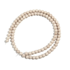 1 Strand Round Fossil Beads Beige Loose Natural Stone Beads For Jewelry Making DIY Bracelet Necklace Accessories 4/6/8/10/12mm