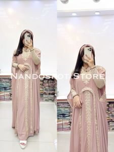 KAFTAN LEBARAN DAN PESTA MUSLIMAH DRESS MEWAH ELEGAN PREMIUM CERUTY BABYDOLL - NS EMR KAFTAN
