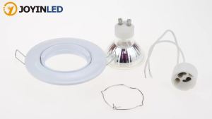 6Pcs Frame for Recessed Ceiling Spot Light with GU10 Lamp Holder Tilt Adjustable GU10 Downlight Fitting for 50mm Spotlight Bulb