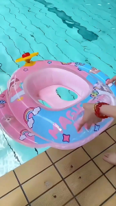 Kids Floater Inflatable Swimming Ring Seat Thicken Quality Wheel Boat Design Swim Ring for Boys Girl
