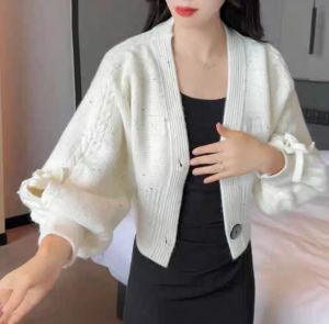 Áo Sweater Len Hàn Quốc Thiết Kế Rộng Rãi Tay Phồng