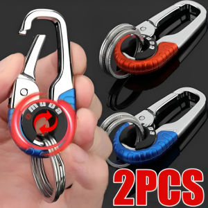 2pcs Zinc Alloy Key Holder Car Keychain Keyring for Men Key Chain Camping Climbing Connect Buckle Auto Car Accessories