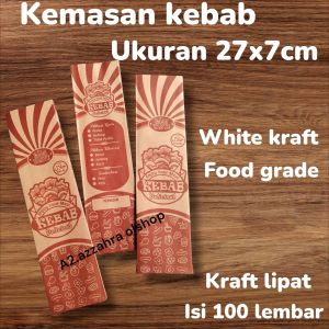 100pcs Kemasan kebab / dus kebab / wadah kebab 100 lembar / box kebab