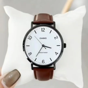 นาฬิกาข้อมือ CAGIO รุ่น MTP-VT03 กระจกมิเนอรัล ขนาดหน้าปัด 34มม. สายสแตนเลสสตีล