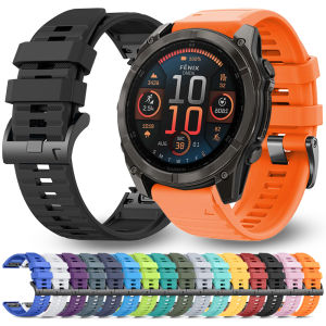 26 มม.22 มม.ซิลิโคน QuickFit สําหรับ Garmin Fenix 7X8 7 47 มม.51 มม./6X 6 Pro 5 5X Plus 3HR Tactix 8 7 เปลี่ยนสร้อยข้อมือ