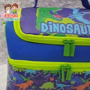Tas Makan Dino / Lunch Bag Anak Laki-Laki / Tas Bekal Anak Boy/ Lunch Box Karakter Dinosaurus / Dinosaurs