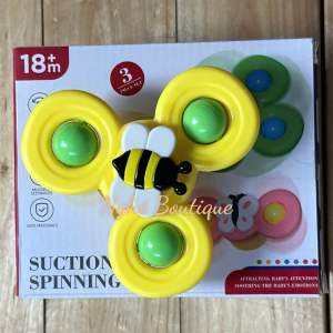 SET 3 Con Quay Dán Tường Hít Chân Không - Bộ 3 Chong Chóng Spinner Hình Côn Trùng Ngỗ Nghĩnh Cho Bé