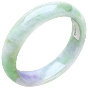 Rarity A-grade Jadeite Bracelet Female Yang Green Floating Orchid Myanmar Old Mine Jadeite Bracelet with Certificate