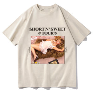 Sabrina Carpenter Short n' Sweet Tshirt: Summer Casual Tees & Pure Cotton Comfort
