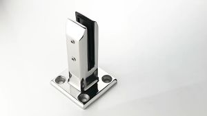 304 Stainless Steel Glass Pool Fence Clip Floor Glass Holder Clamp Stand Fixed Fittings Clamp Heavy Duty (With Cover)