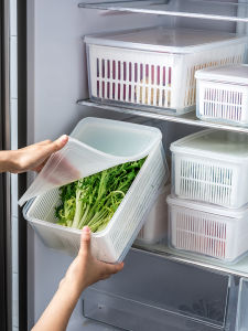 Large Capacity Plastic Drawer Style Refrigerator Storage Box Fruit And Vegetable Sealed Preservation Container Kitchen Organizer