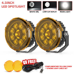 HL 4.5inch Motorcycle LED Auxiliary Light White DRL for BMW R1200GS R1250GS White/Amber DRL Spot Light IP68 off-road use 12V 24V