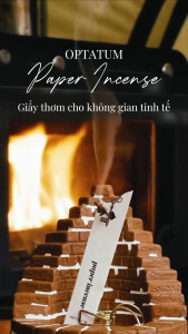 Giấy thơm thanh tẩy không gian thu hút năng lượng tích cực Optatum paper incense của Hàn Quốc