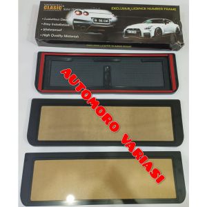 Tatakan Dudukan Plat Nomor Mika Accerilic Acrylic Akrilik Tanpa Lampu Mika Hitam atau Mika putih